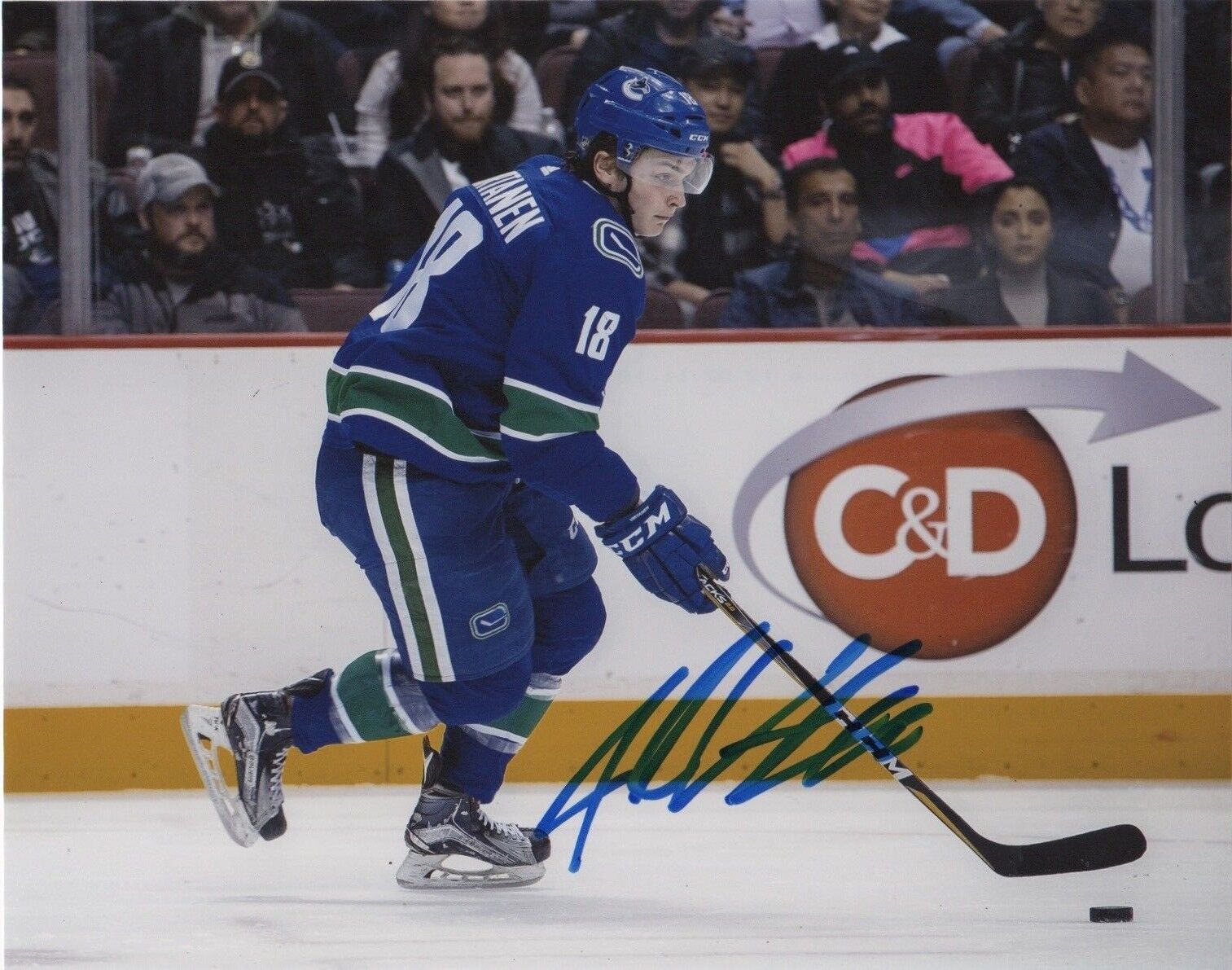 Vancouver Canucks Jake Virtanen Autographed Signed 8x10 NHL Photo Poster painting COA #15