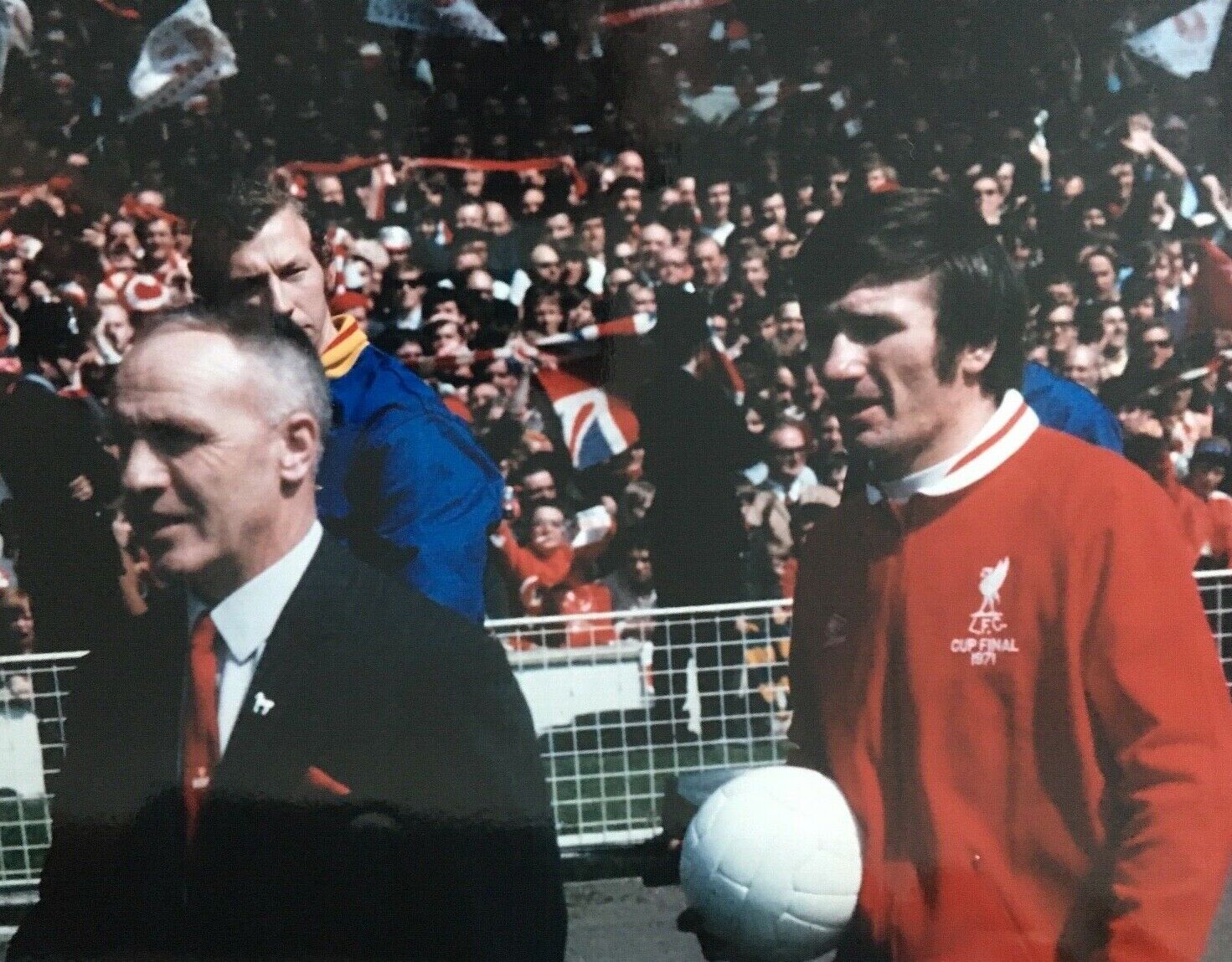 BILL SHANKLY / TOMMY SMITH - LIVERPOOL LEGENDS - SUPERB UNSIGNED Photo Poster paintingGRAPH