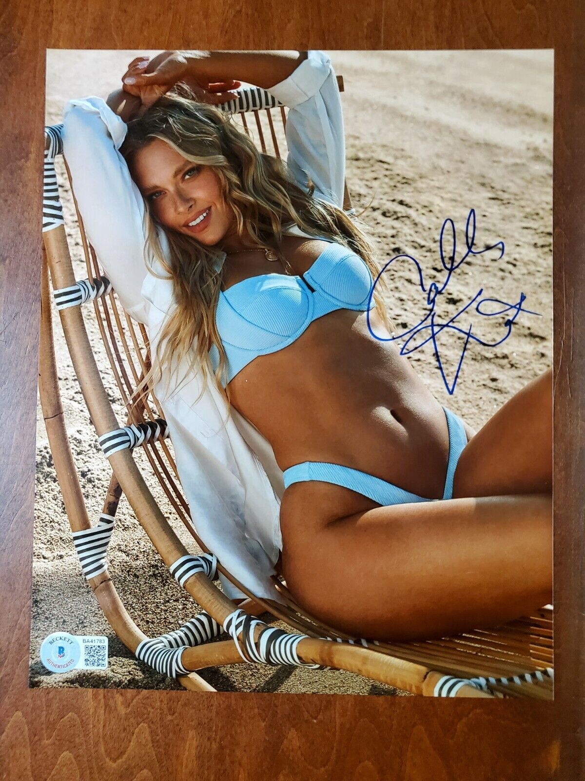 Camille Kostek Signed Beckett Certified 8x10 Photo Poster painting Sexy Gronk