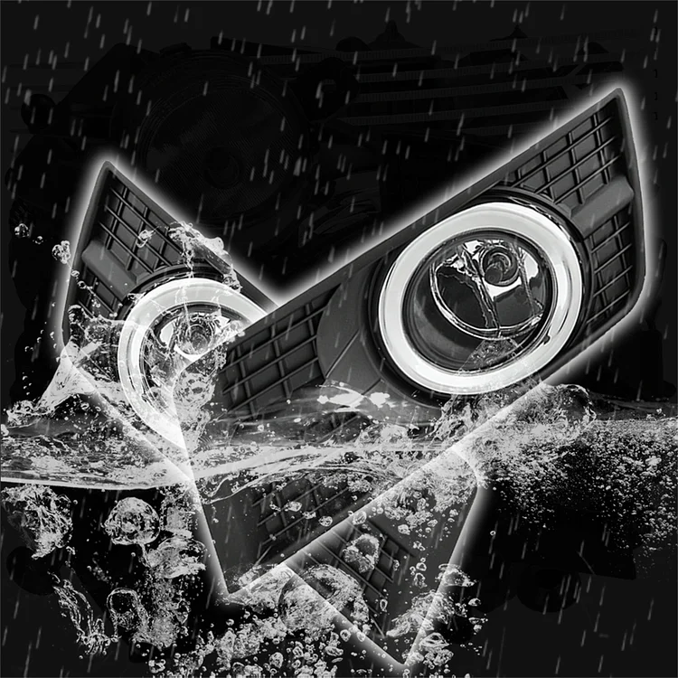 Silscvtt 2Pcs Fog Lights Assembly Replacement for 2010-2016 Cadillac SRX Clear Lens with Front Bumper Bezel Wires Switch Bulbs Kit Left+Right Side (Passenger & Driver Side)