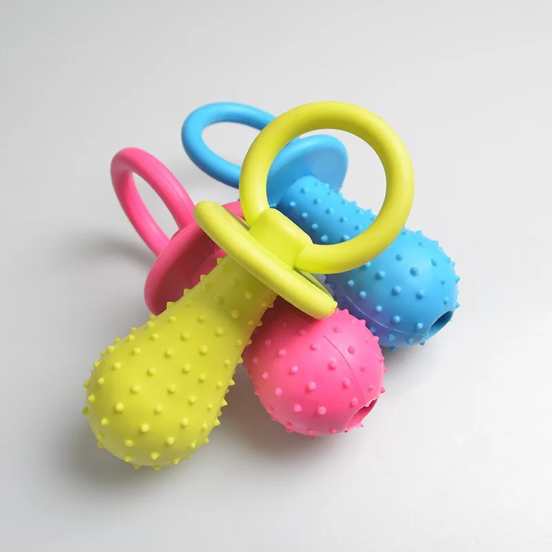1Pc Rubber Nipple Dog Toys For Pet Chew Teething Train Cleaning Poodles Small Puppy Cat Bite Best Pet Dogs Supplies