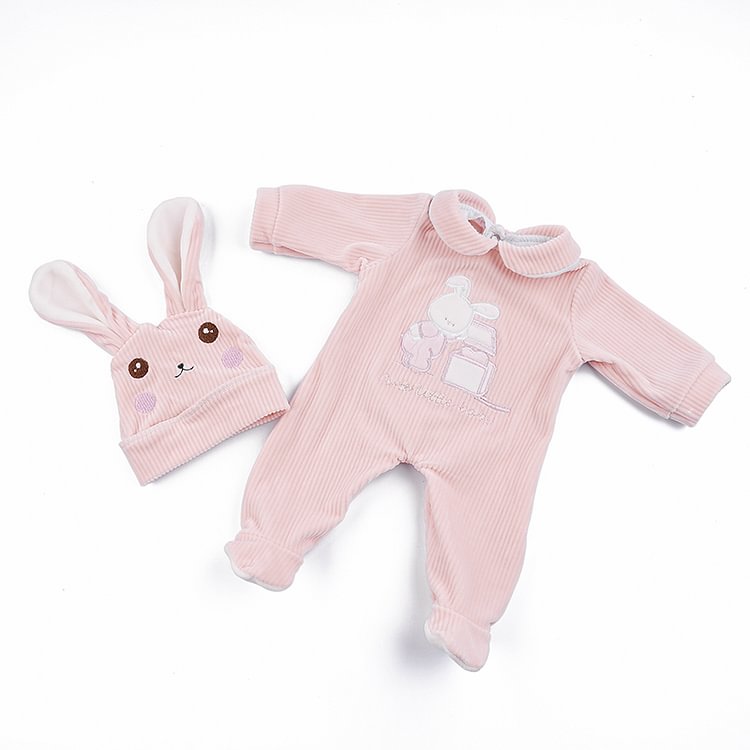 Cute Pink Bunny Reborn Baby Doll Clothes Adorable Outfit Accessories for 17"-20" Reborn Baby Rebornartdoll® Rebornartdoll®