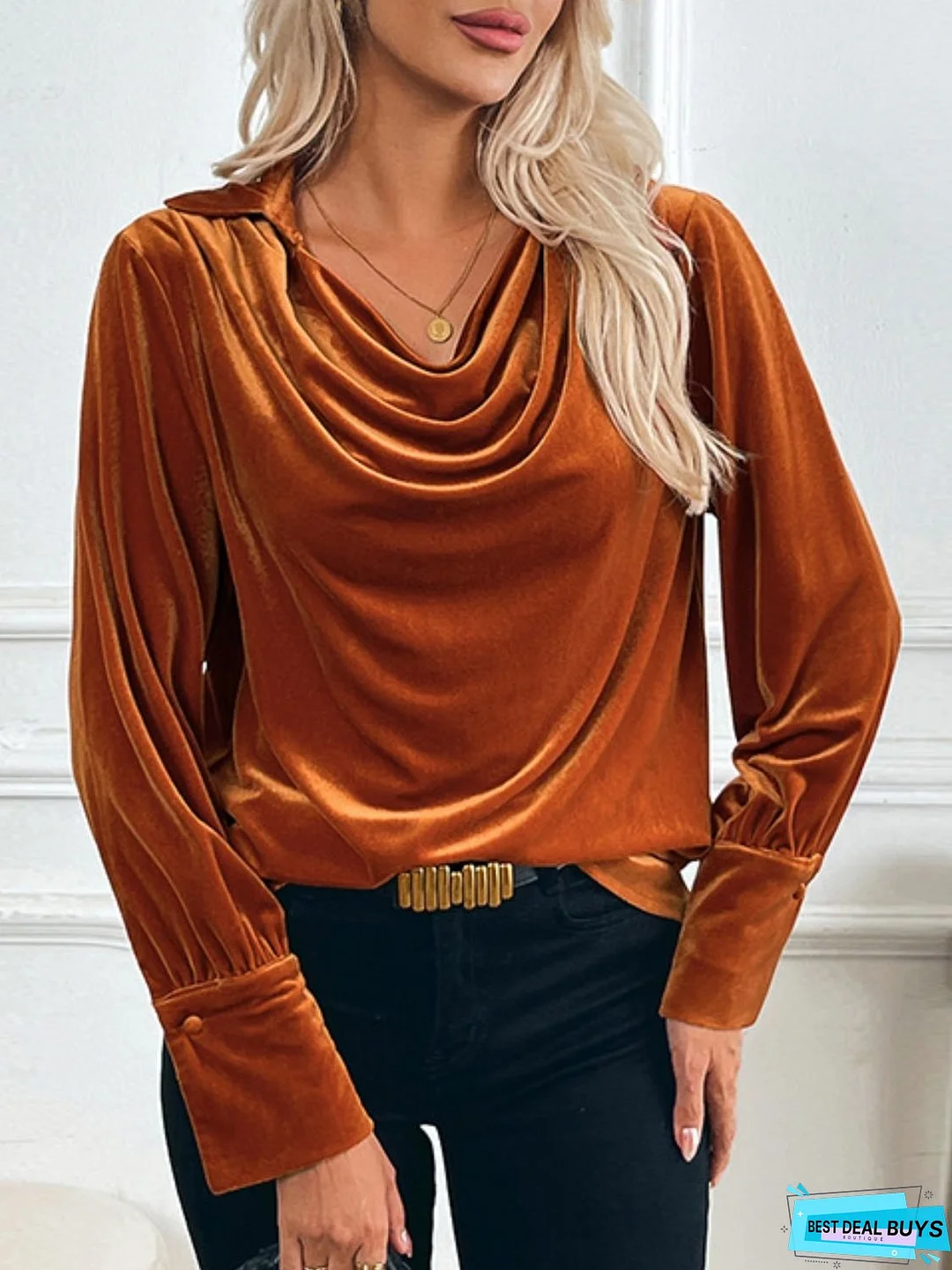 Perfee Ruched Long Sleeve Blouse