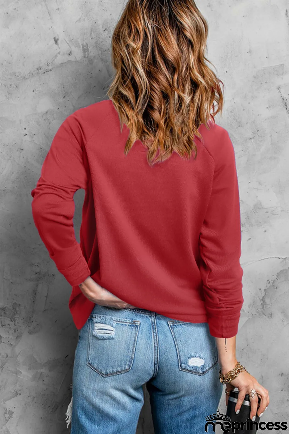 Red xoxo Heart Pattern Print Valentines Sweatshirt