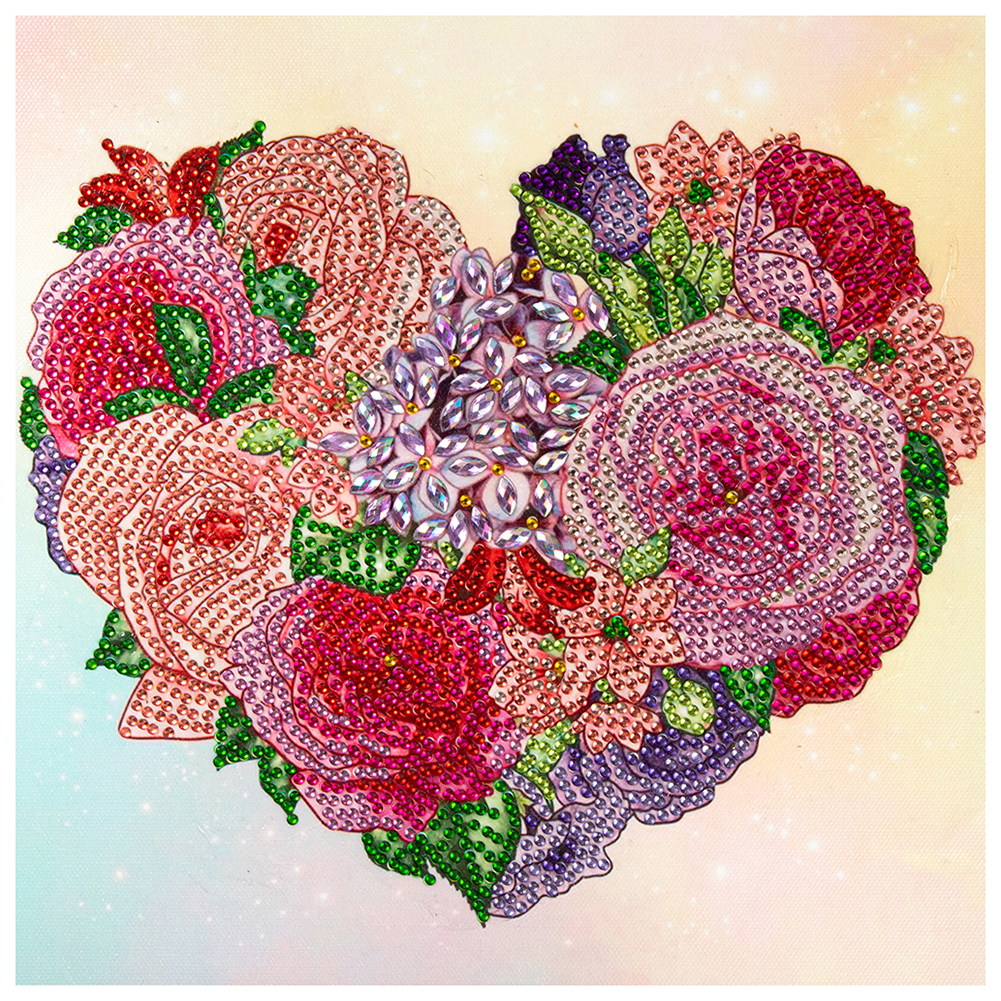 

Flower Heart - Special Shaped Diamond Painting - 30*30CM, 501 Original