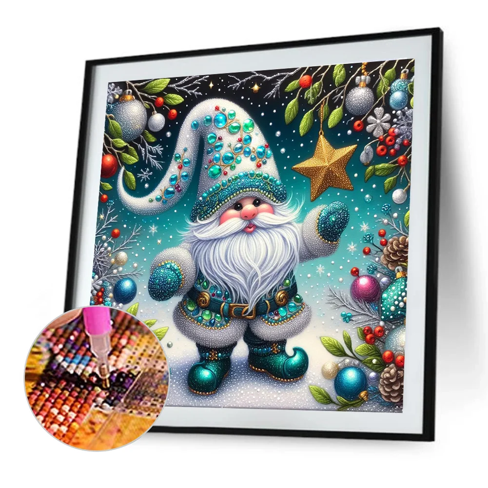 Diamond Painting - Full Round Drill - Christmas Gnome(Canvas|40*40cm)