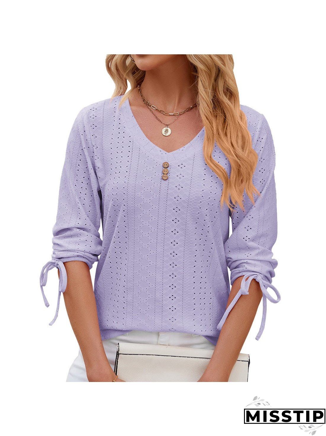 Short Sleeve Mock Neck T-Shirt with Side Slits