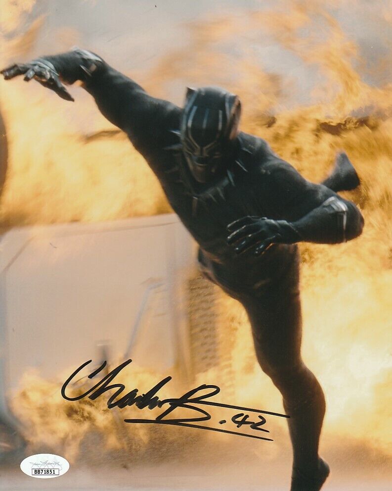 *RARE* CHADWICK BOSEMAN SIGNED BLACK PANTHER 8x10 Photo Poster painting #2 JSA LOA EXACT PROOF!