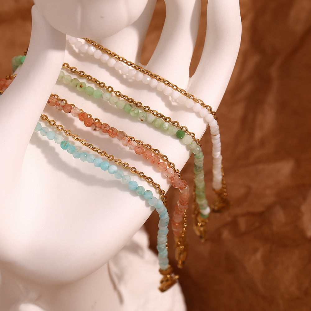 Women Fashion Circle Geometric Stainless Steel Electroplating Bracelets