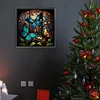 5D DIY Full Round Drill Diamond Painting Stained Glass Butterfly Kit 40x40cm