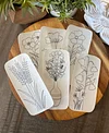 【6 PCS】Water Soluble Tall & Skinny Flowers Embroidery Pattern,peel and stick paper for ornaments