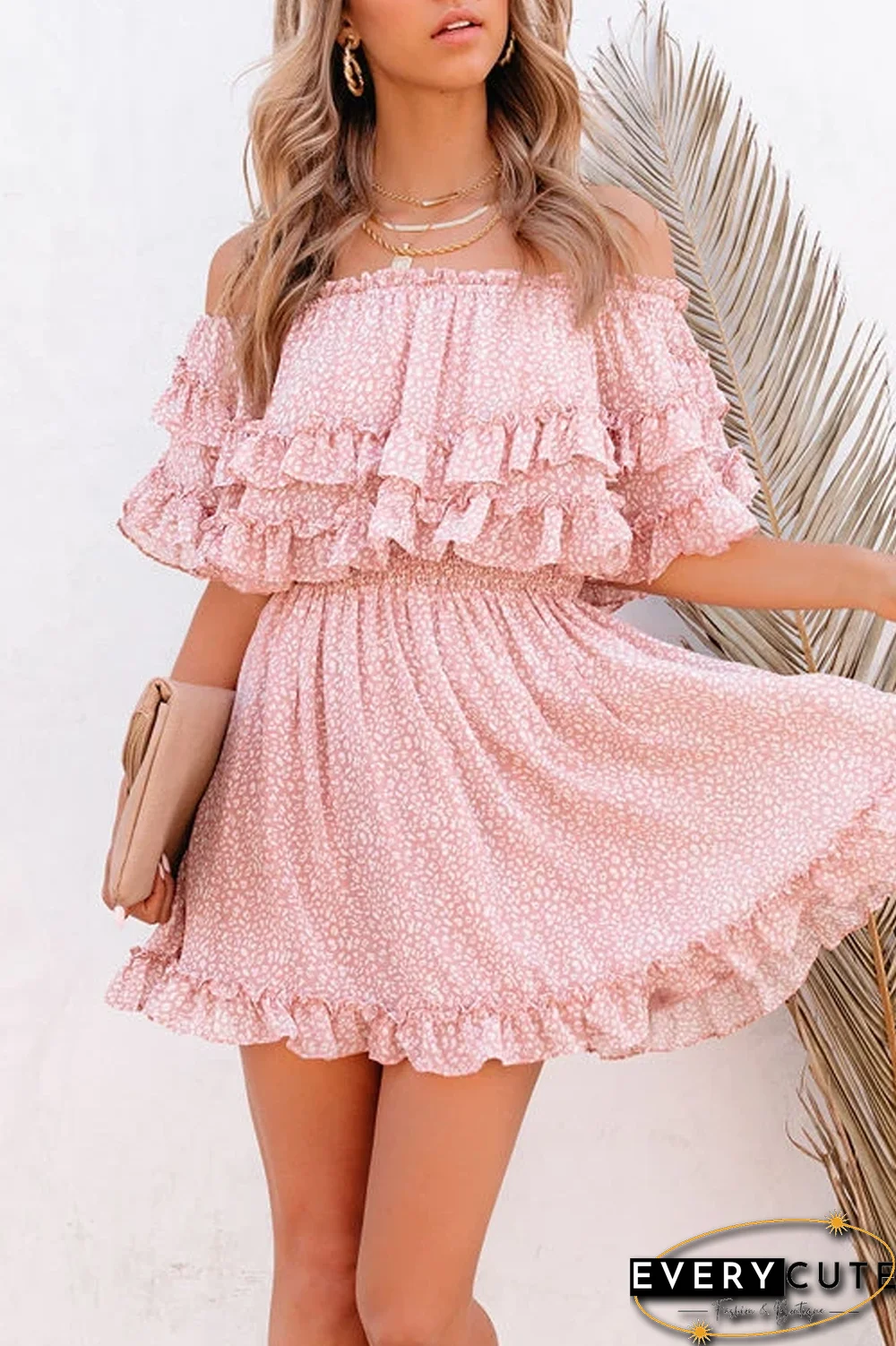 KarliDress Off The Shoulder Ruffle Dress P12674