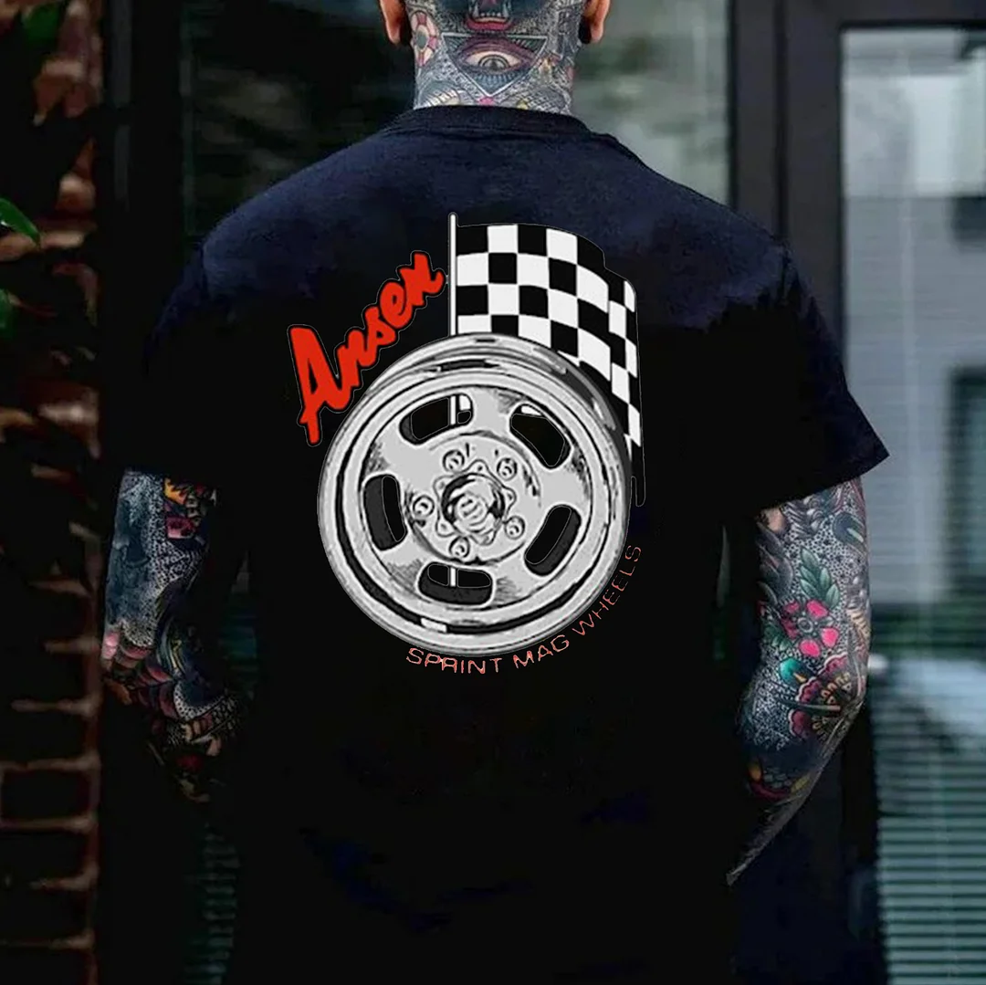 ANSEN Wheel Print Men's T-shirt