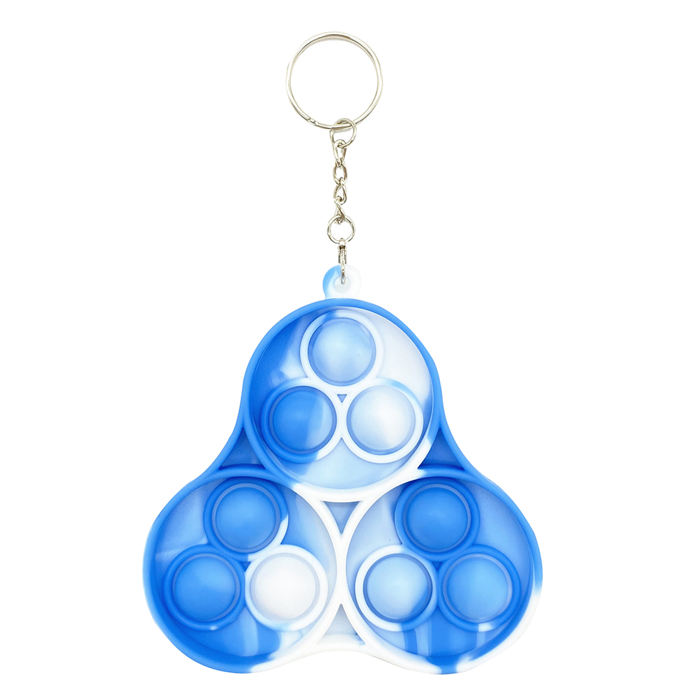 

Triangle Blue White - Keychain Pendant, 501 Original