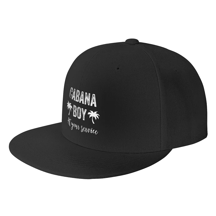 Cabana Boy Pool Party Hiphop Flat Baseball Cap Coconut Palm Hawaii Vacation Polyester Adult Unisex Four Seasons One Size
