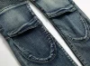 Men's Vintage Distressed Washed Biker Jeans by Inlyline
