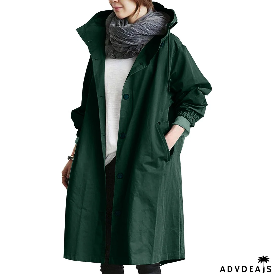 Autumn Casual Style Windbreaker Women's Loose Chic Slim Waist Long Sleeve Jacket