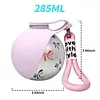 2-In-1 Dog Water Bottle with Silicone Bowl No-Spill Stainless Steel Portable 285ml Dog Water Bottle Ideal for Walking Hiking & Travel