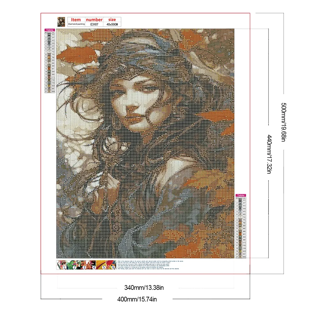 Full Round Diamond Painting 40*50cm - Girl