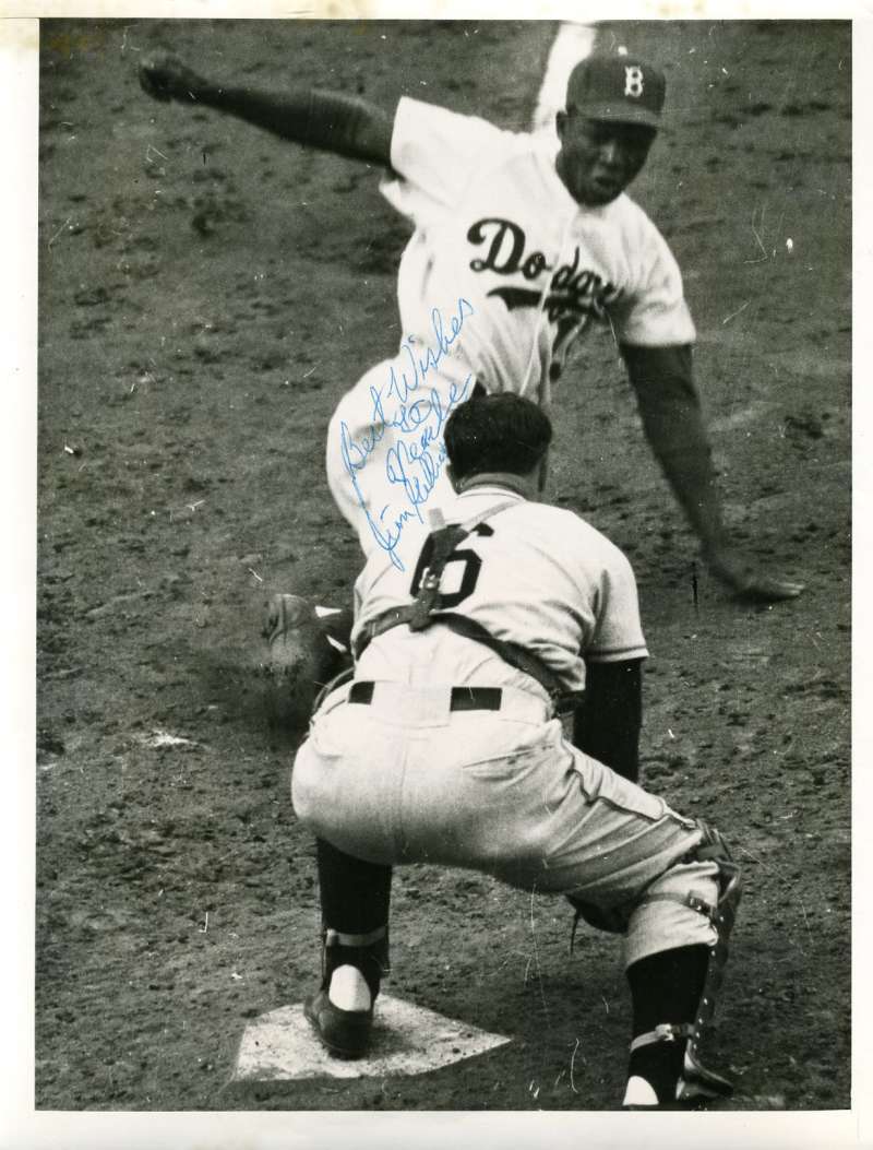 Jim Gilliam Jsa Coa Autograph 7x9 Wire Photo Poster painting Hand Signed Authentic