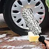 2pcs Wheel Barrel Brush Microfiber Wheel Cleaner Brush Removable Cover Auto Tire Cleaning Scrubber Auto Accessories for Car Maintenance Vehicle Wash Tool (black)