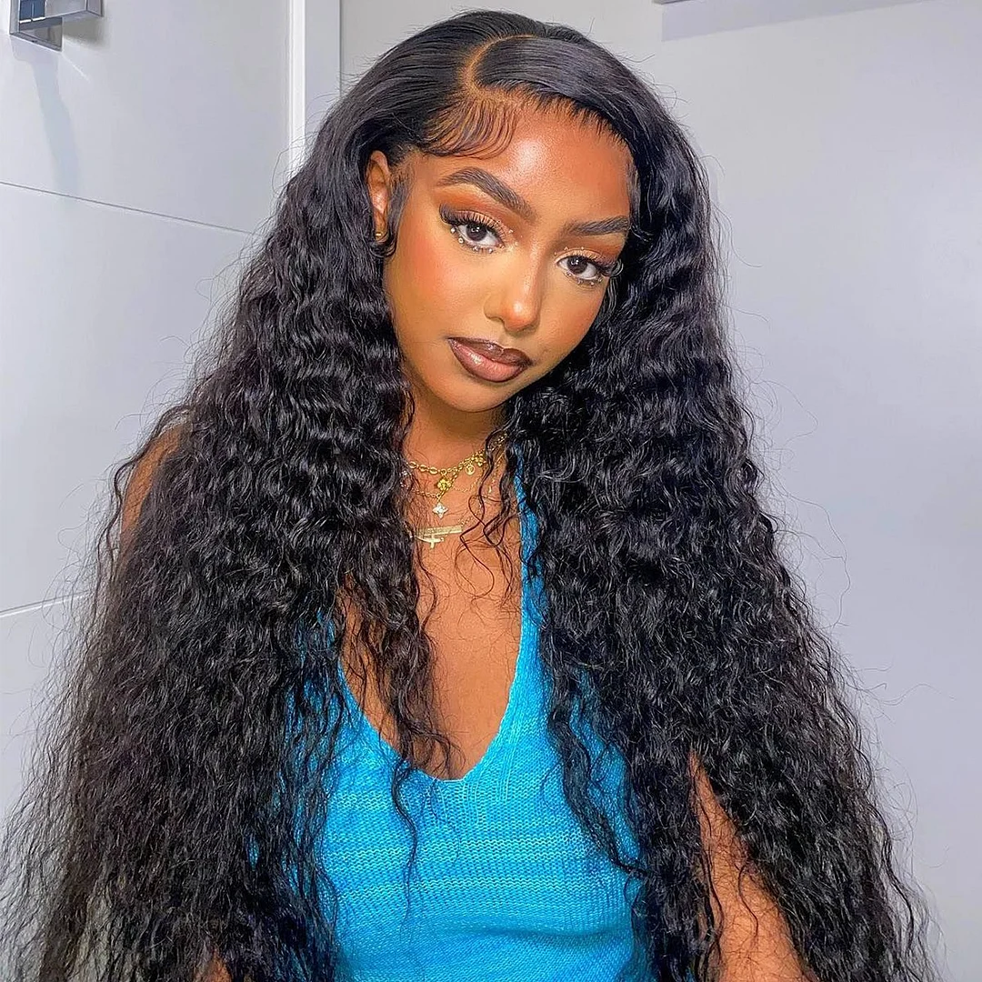 Deep Wave 13×6 HD Lace Frontal Wigs 200% Density Human Hair Wigs