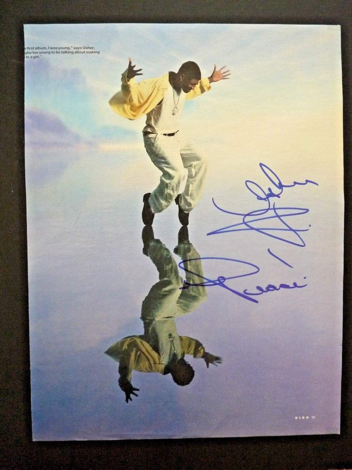 USHER RAYMOND Signed Autographed Magazine Page Photo Poster painting PSA Beckett Guaranteed #2F5