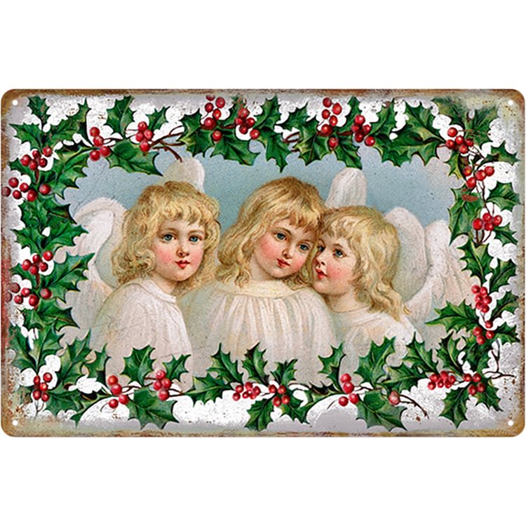 Christmas Little Angel - Vintage Tin Signs/Wooden Signs - 7.9x11.8in & 11.8x15.7in