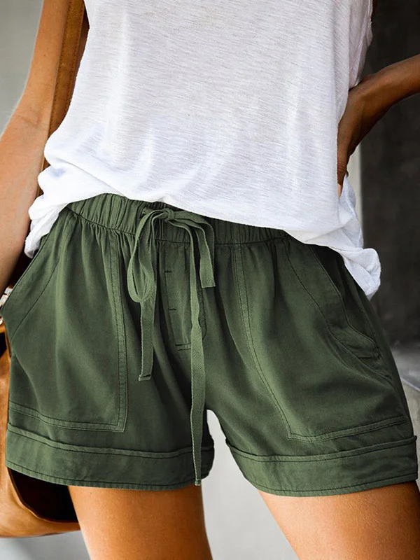 Fashion Women Summer Casual Plain Shorts