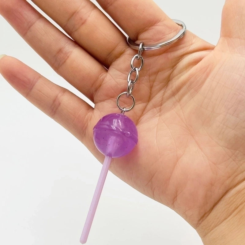 Minimalist Lollipop Resin Unisex Bag Pendant Keychain