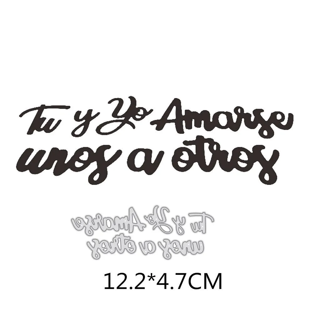 Various Spain Words Dies Cut Metal Stencil Template for DIY Embossing Paper Photo Album Gift Greeting Cards Making New Arrival