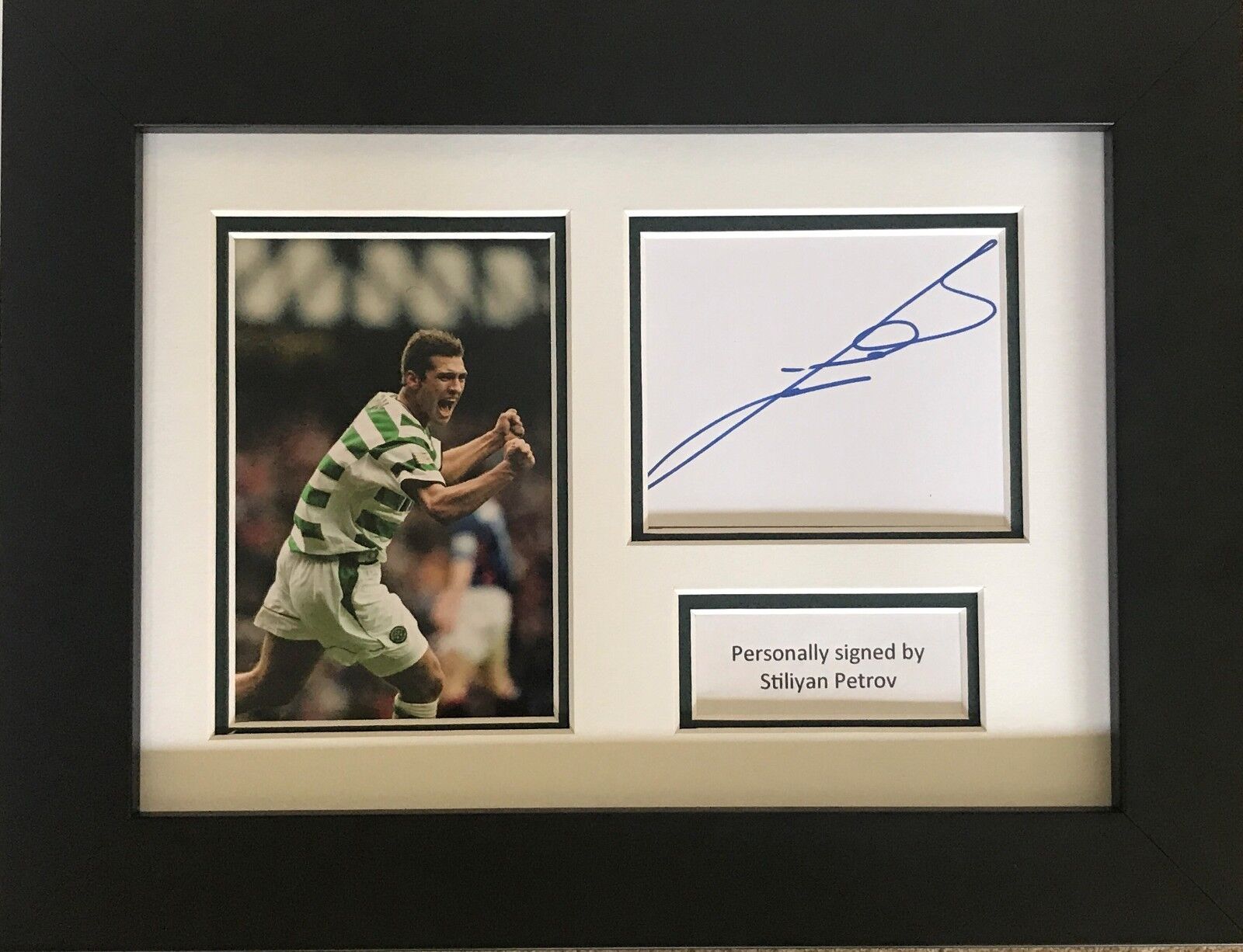 STILIYAN PETROV HAND SIGNED FRAMED Photo Poster painting DISPLAY CELTIC AUTOGRAPH.