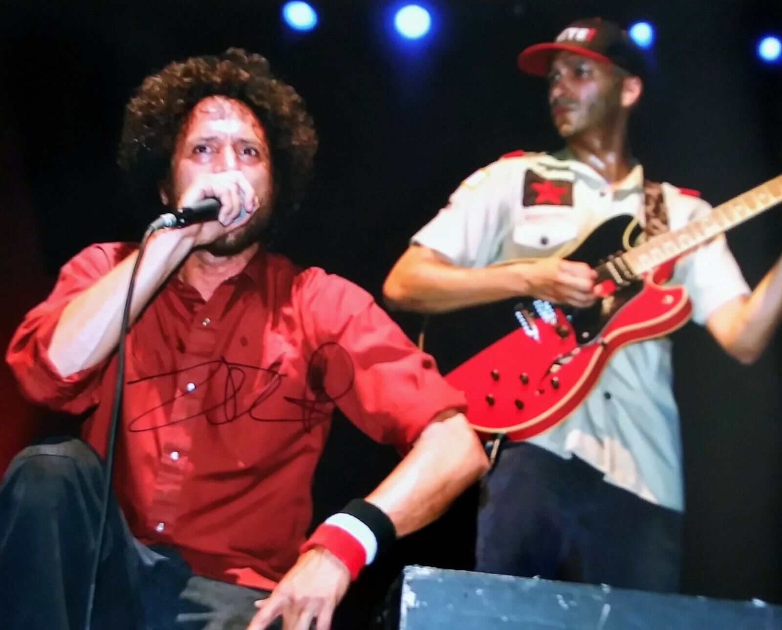 ZACK DE LA ROCHA AUTOGRAPHED RAGE AGAINST THE MACHINE 8X10 Photo Poster painting