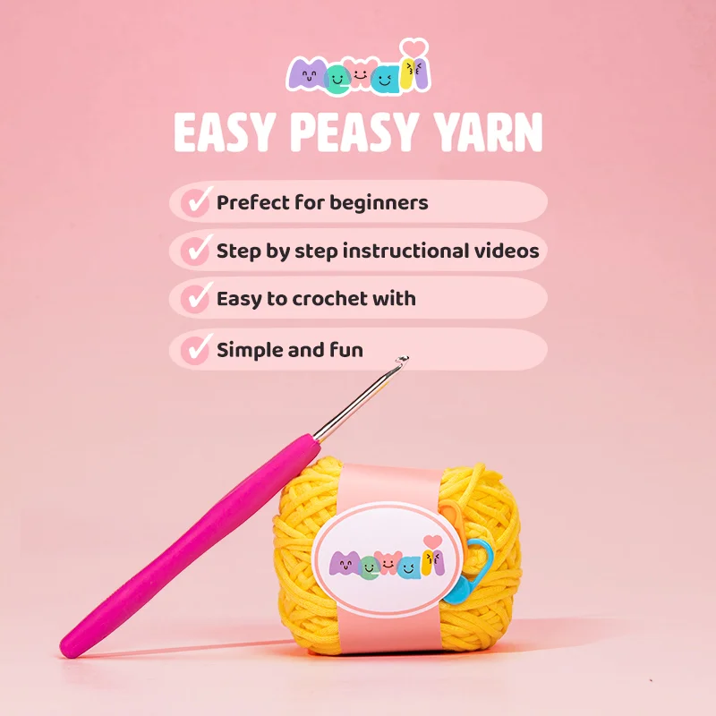MeWaii®Crochet Duck Crochet Kit for Beginners with Easy Peasy Yarn