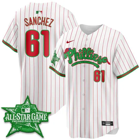 Youth Philadelphia Phillies #61 Cristopher Sanchez White 2026 MLB All-Star Jersey