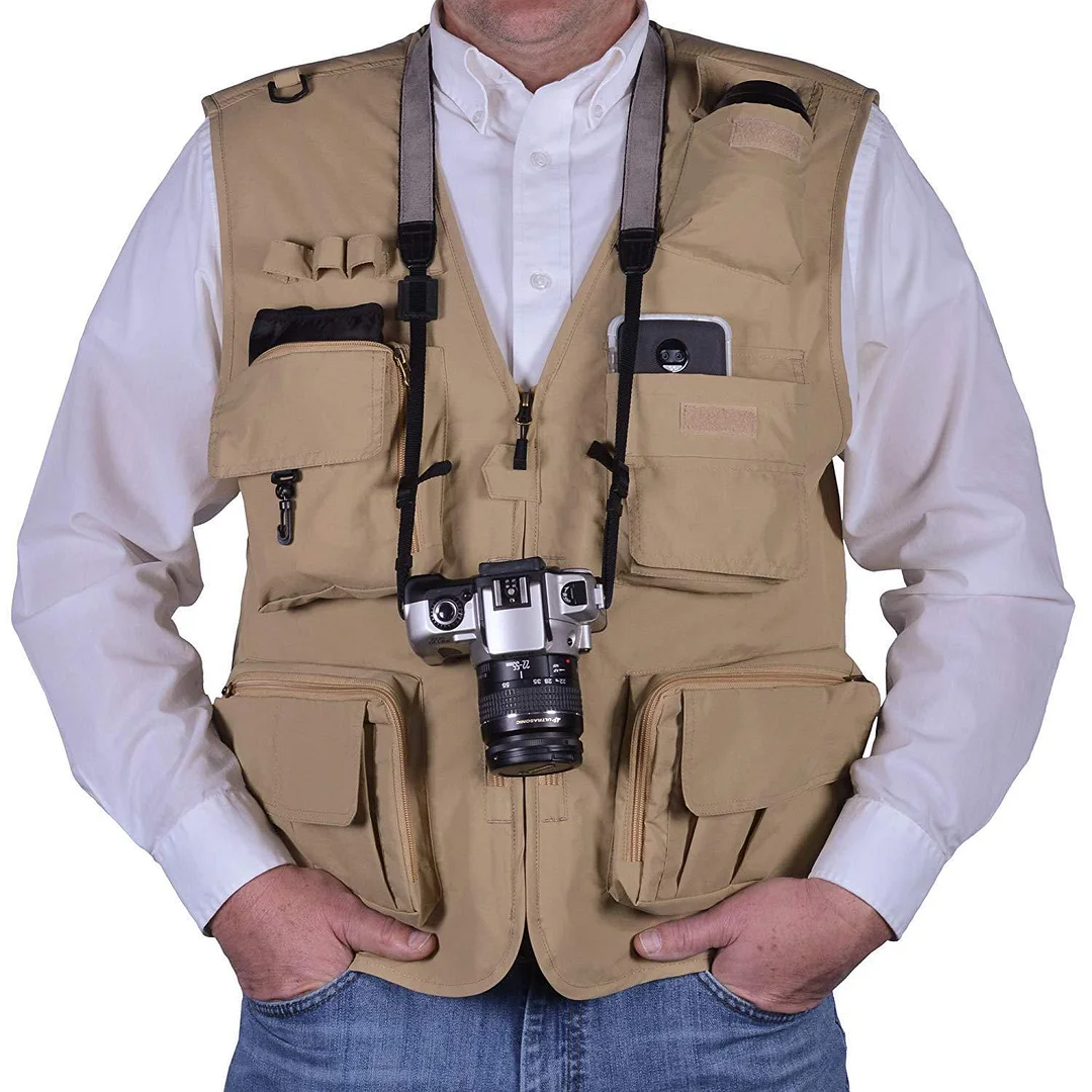 Multifunctional 16 Pockets Outdoor Fishing Photography Camping Woodworking Travel Vest