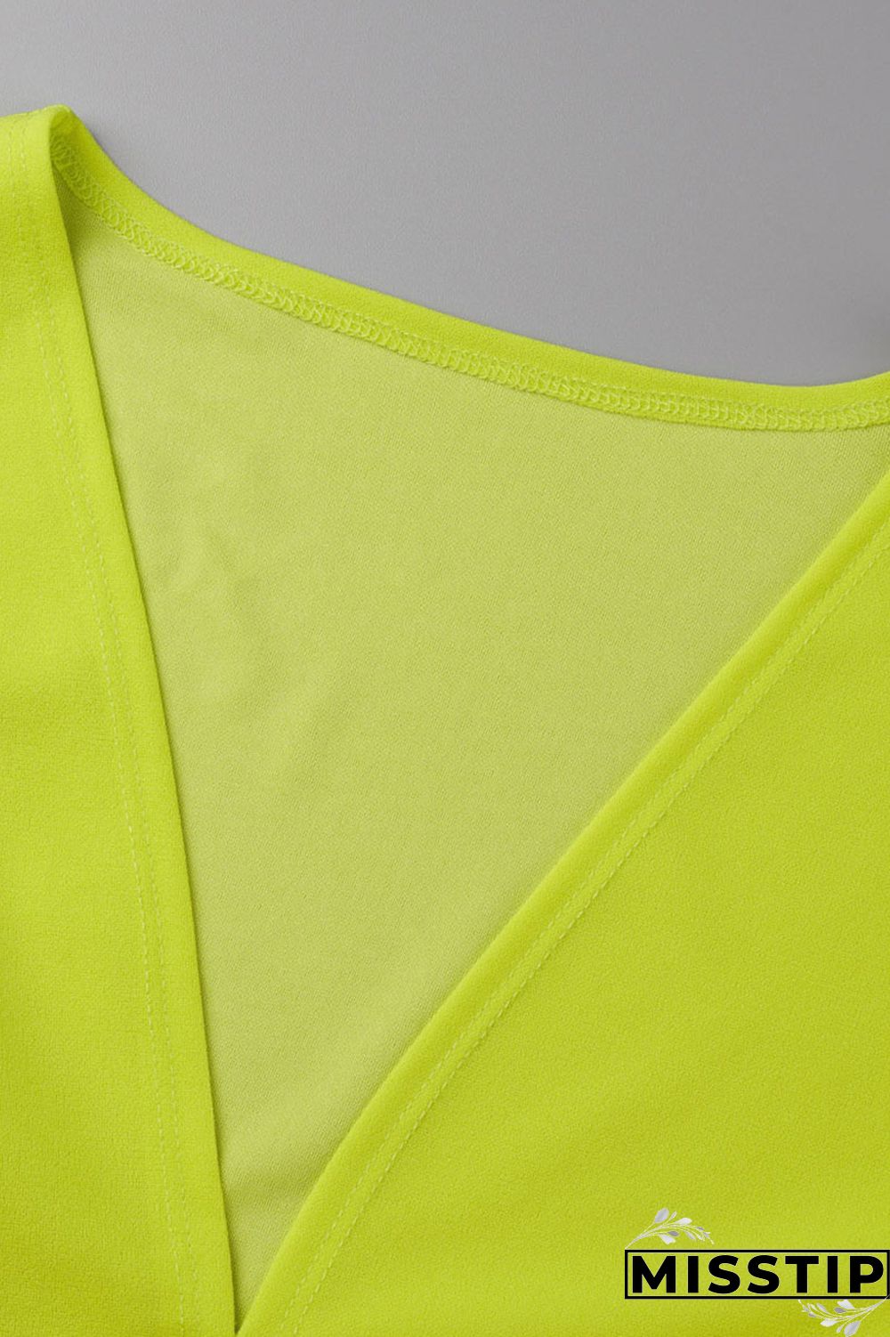 Yellow Casual Solid Patchwork Flounce V Neck Short Sleeve Two Pieces