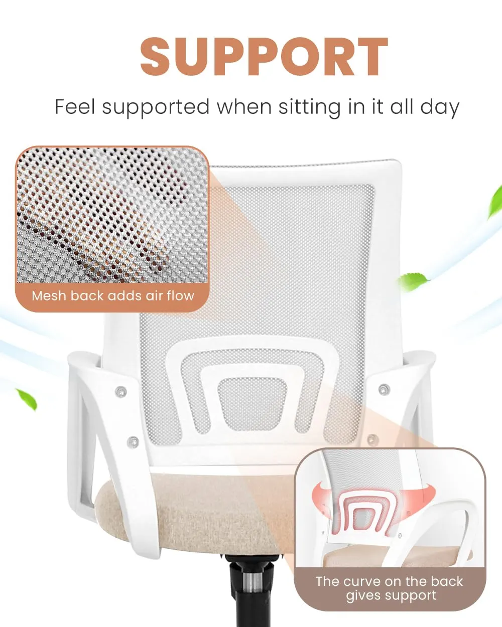 Comfort mesh racing seat with wheels