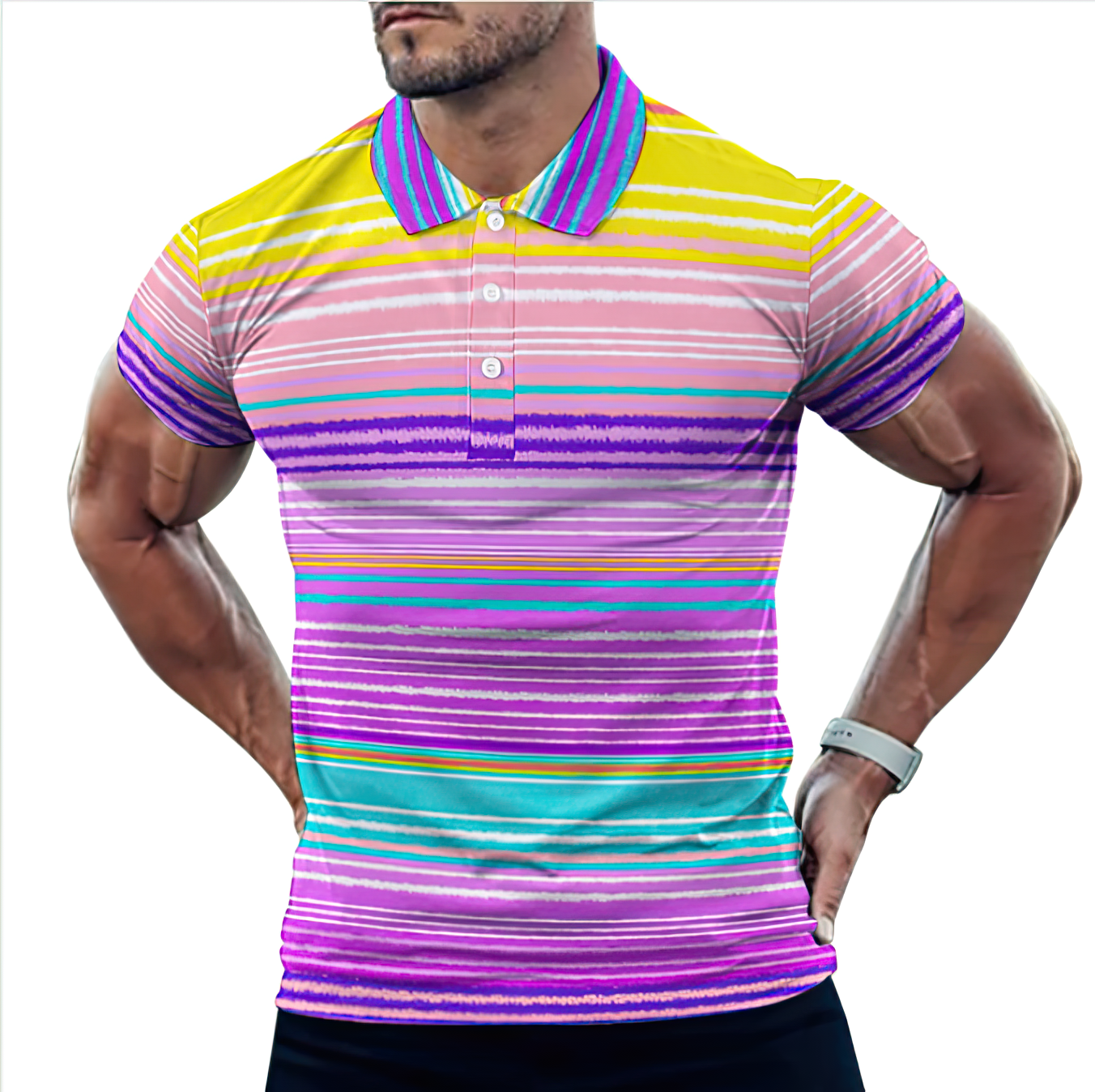 Traditional Spanish Serape Fiesta Mexican Blanket Men's Short Sleeve Casual Polo Shirts