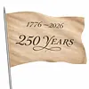 250th Anniversary USA 1776-2026 Commemorative Flag 5ft X 3ft 3 Ply Birthday Patriotic Flag for Independence Day Parades Garden Yard Events