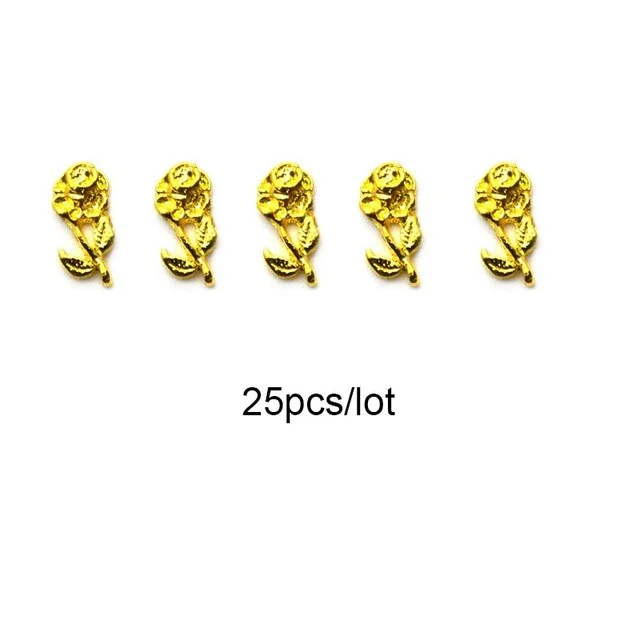 12pcs Nail Art Charm 3D Alloy Gold Constellation Letters Shape Crystal Rhinestone Press On Tips Decoration-Nail Inspo