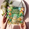 (US Only)6PCS DIY Diamond Art Greeting Cards Birthday Theme Congratulations Cards & Gifts