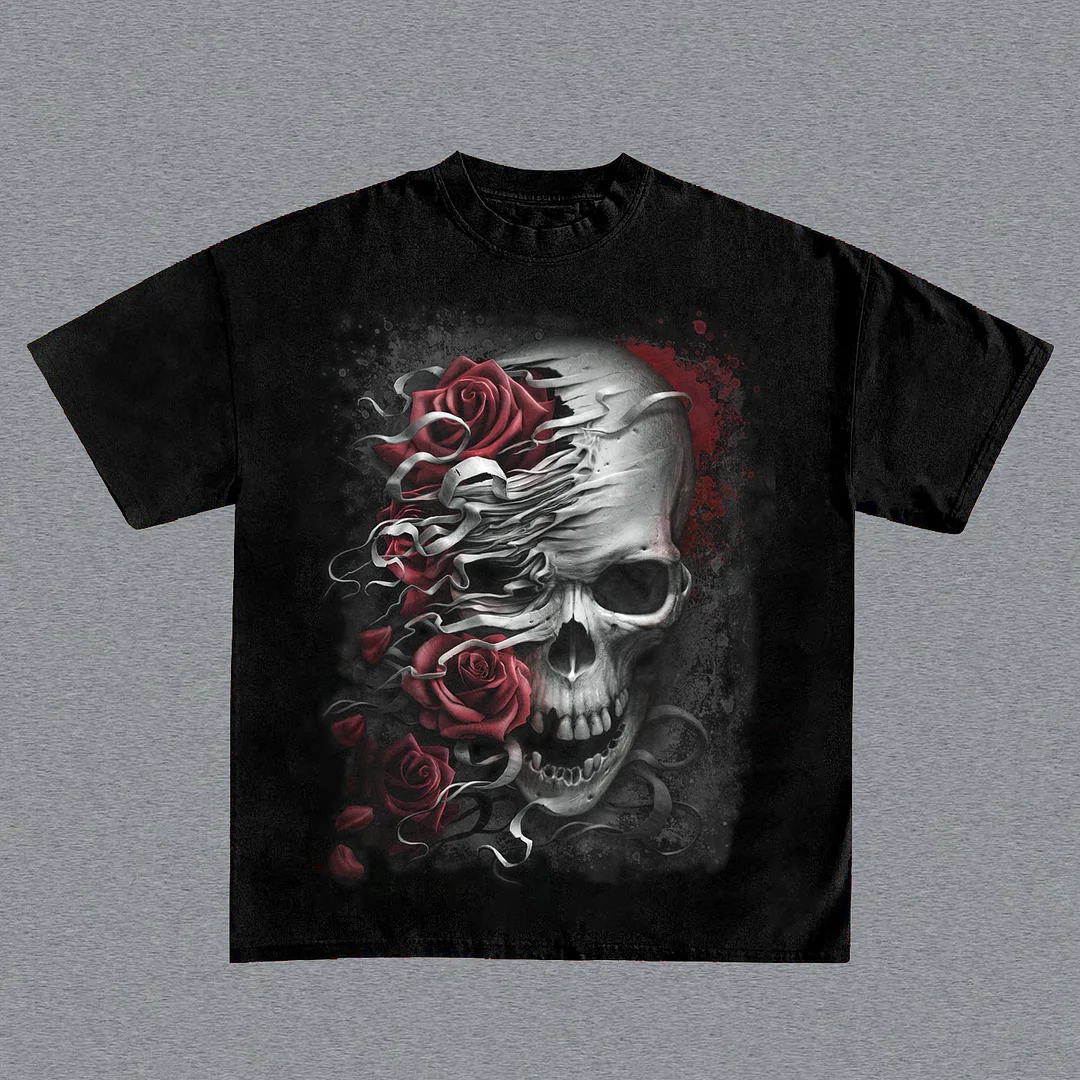 Retro hip-hop fashion brand short-sleeved T-shirt