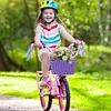 Bike Front Basket with Handles Cute Square Bicycle Basket for Kids Adult Bikes