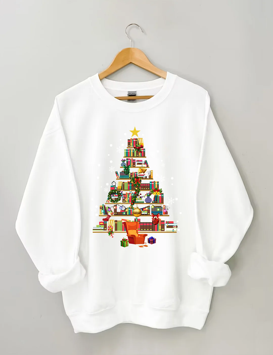 Book Christmas Tree Sweatshirt