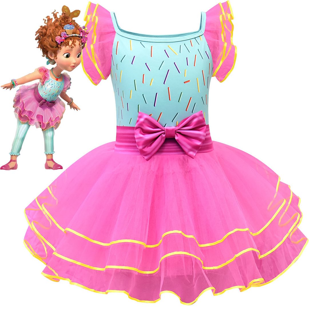 nancy Tutu Dress pink Princess Girls Birthday Party Dress Children fancy nancy Kids Unicorn Costume-Pajamasbuy