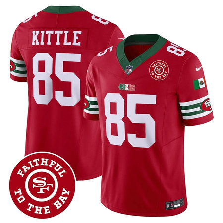 Youth San Francisco 49ers #85 George Kittle Red Mexico Faithful To The Bay Patch Vapor F.U.S.E. Limited Jersey