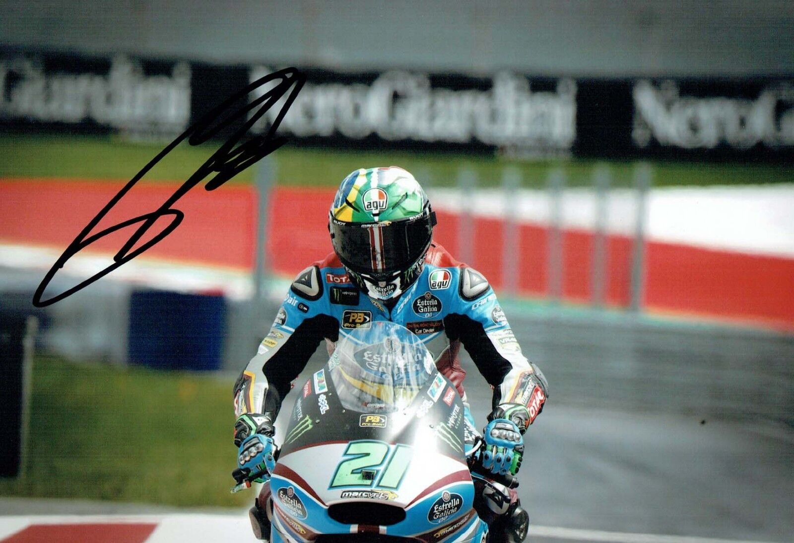 Franco MORBIDELLI 2018 SIGNED Autograph MOTOGP Marc VDS 12x8 Photo Poster painting 4 AFTAL COA