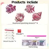 4pcs DIY Pink Sea Fish Diamond Painting Brooch