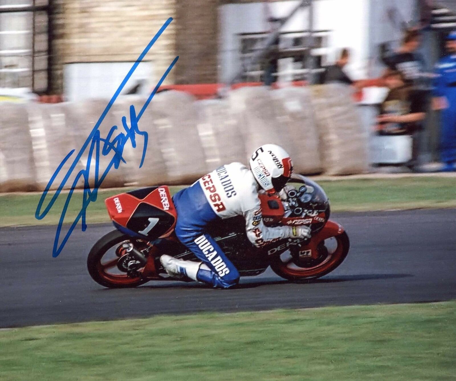 Jorge Martínez MOTORCYCLE RACER autograph, IP signed Photo Poster painting